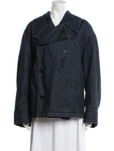 Pre-owned Lemaire Peacoat In Blue