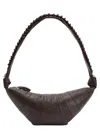 Lemaire Pearls Medium Croissant Bag In Brown