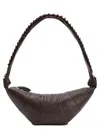 Lemaire Pearls Medium Croissant Bag In Brown
