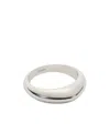 Lemaire Chunky Drop Brass Ring In Silver