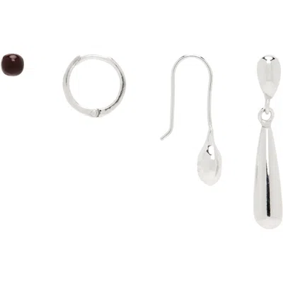 Lemaire Piercings Earrings Set In Bk927 Silver