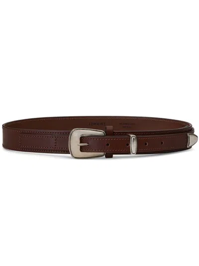 Lemaire Pin-buckle Leather Belt In Red