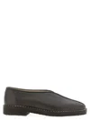 Lemaire Piped Crepe Slipper Loafer In Brown