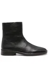 LEMAIRE PIPED LEATHER ANKLE BOOTS