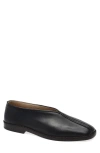Lemaire Piped Leather Loafer In Black