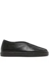 LEMAIRE BLACK PIPED LEATHER SNEAKERS