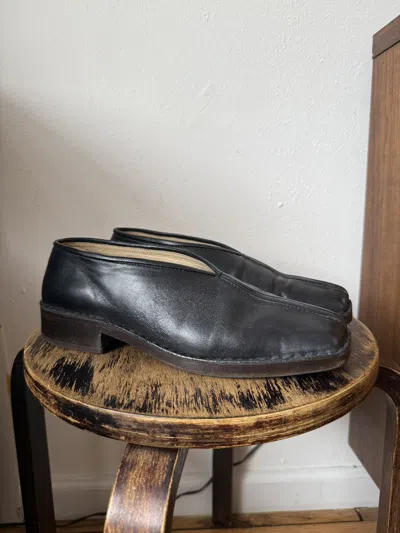 Pre-owned Lemaire Piped Loafer In Black