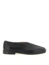 Lemaire Flat Piped Slippers In Black