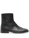 Lemaire Black Piped Zipped Boots In Black
