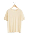 Lemaire Plain Knitted Short-sleeved T-shirt In Nude