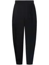 Lemaire Front Pleated Tapered Trousers In Bk999 Black
