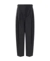 Lemaire Pleat-detailing Tapered Trousers In Gray