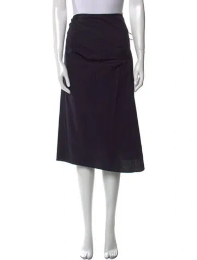 Pre-owned Lemaire Pleated Accents Knee-length Skirt W/ Tags In Black