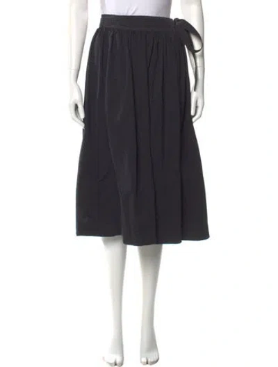 Pre-owned Lemaire Pleated Accents Midi Length Skirt In Black