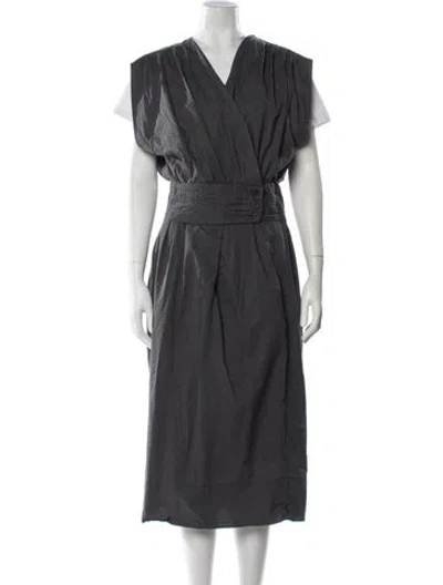Pre-owned Lemaire Pleated Accents Skirt Set In Grey