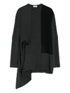 Lemaire Pleated Asymmetrical Blouse In Gray
