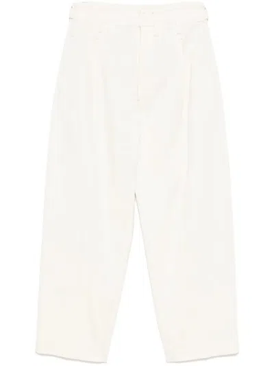 Lemaire Pleated Carrot Pants Clothing In White