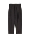 Lemaire Black Drawstring Pants In Wool Blend In Black