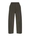 Lemaire Pleated Casual Pants In Green