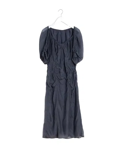 Lemaire Pleated Dress In Black