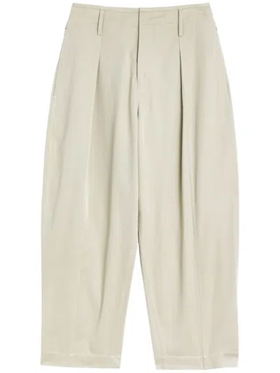 Lemaire Pleated Palazzo Pants In Gr Light Sage