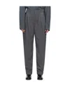 Lemaire Gray Soft Pleated Trousers In Black