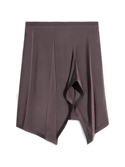 Lemaire Pleated Skirt In Brown
