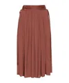 Lemaire Pleated Skirt In Brown