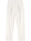 Lemaire Pleated Tailored Pants In White