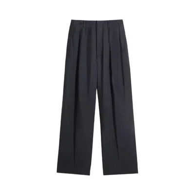 Pre-owned Lemaire Pleated Tailored Pants 'ash Black' | Men's Size 50