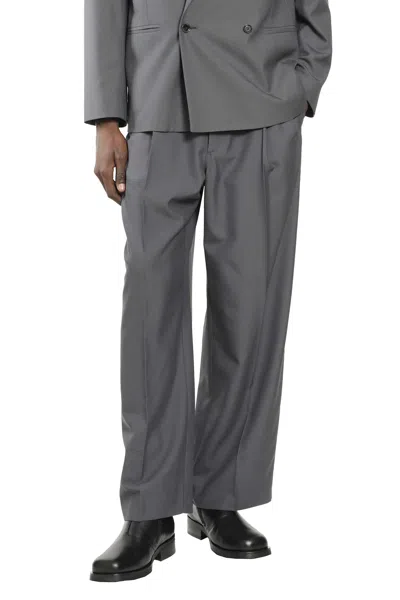 Lemaire Pleated Tailored Pants In Gray