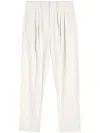 Lemaire Pleated Tailored Pants In White