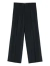 Lemaire Pleated Tapered Trousers In Black