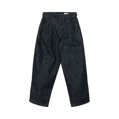 Pre-owned Lemaire Pleated Workwear Pants 'denim Indigo' | Blue | Men's Size 52