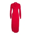 Lemaire Pocket-detail Cowl-neck Midi Dress In Red