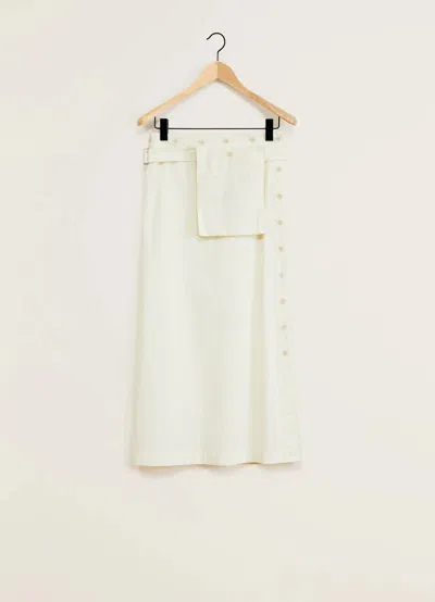 LEMAIRE LEMAIRE POCKET DETAILING WRAP SKIRT LEMON GLAZE