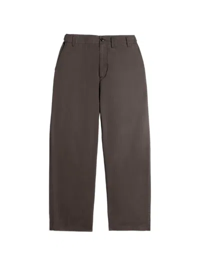 Lemaire Pocket Tapered Trousers In Brown