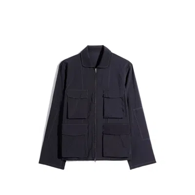 Lemaire Pocket Zip Jacket In Blue