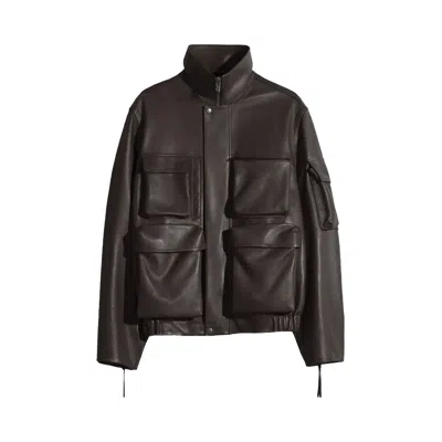 Pre-owned Lemaire Pockets Leather Blouson 'moka' | Brown | Women's Size M