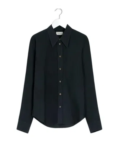 Lemaire Pointed Collar Shirt In Black