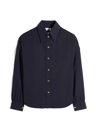 Lemaire Pointed Collar Shirt In Black