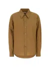 Lemaire Light Brown Regular Solid Shirt In Brown