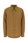 Lemaire Light Brown Regular Solid Shirt In Brown