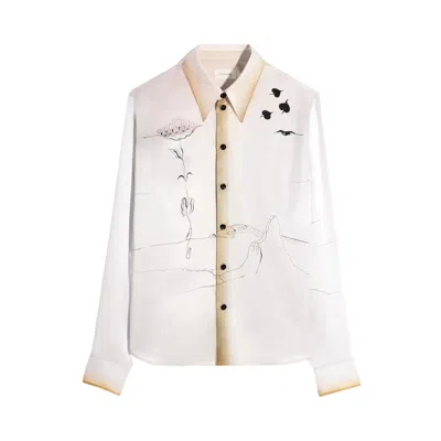 Pre-owned Lemaire Pointed Collar Shirt 'porcelain' | White | Women's Size S