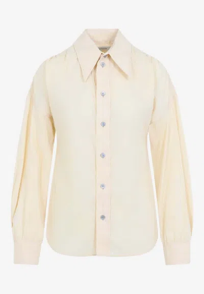 Lemaire Pointed Collar Shirt In Neutral