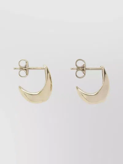 Lemaire Polished Hoop Earrings Featuring Drop Design In Gold