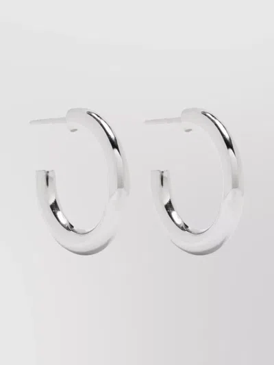 Lemaire Polished Small Hoop Silver Earrings
