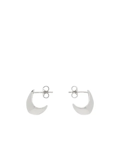 Lemaire Polishing Effect Pendant Earrings In White
