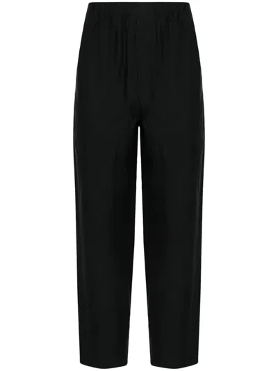 Lemaire Pleat-detailing Straight-leg Trousers In Black