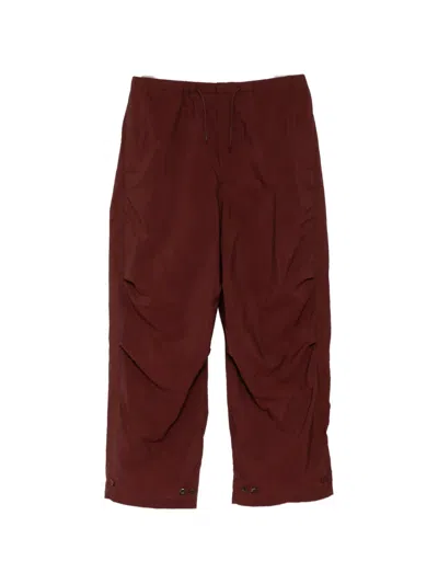 Lemaire Porto Parachute Trousers In Brown
